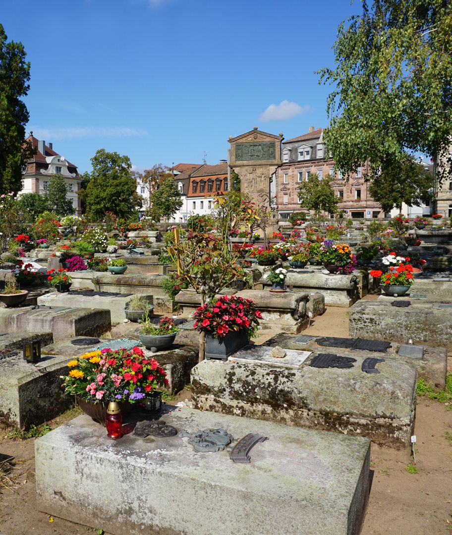 Epitaph des (Joerg) Georg Oellinger Lage im Gräberfeld