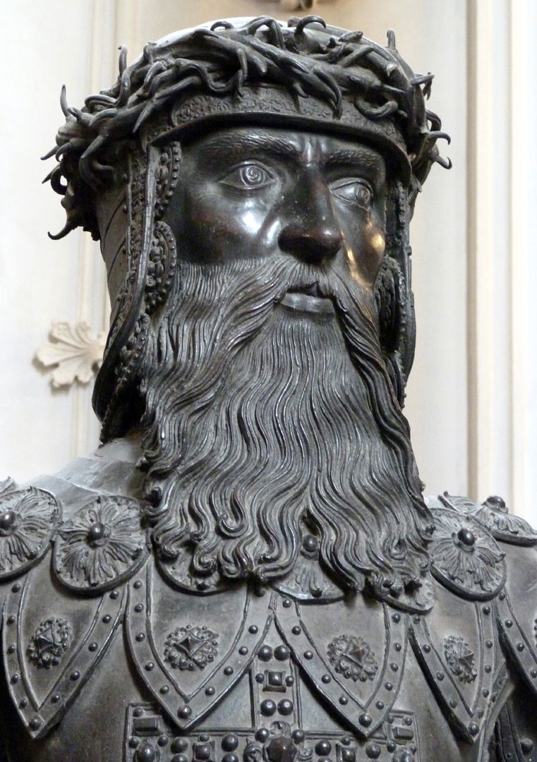 Gottfried von Bouillon (Innsbruck) Kopf mit Astkrone