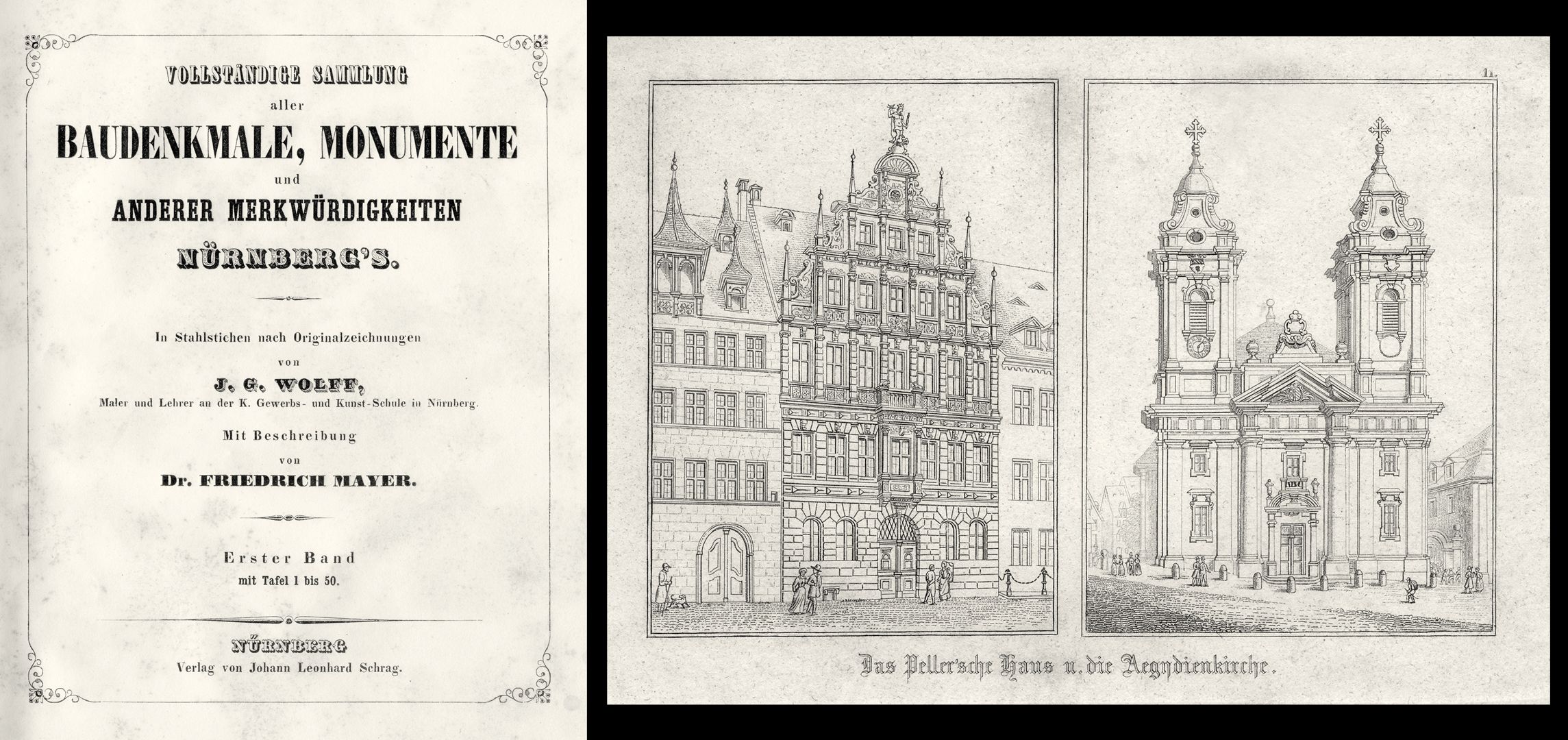 Pellerhaus und Egidienkirche Titelblatt und Tafel 11