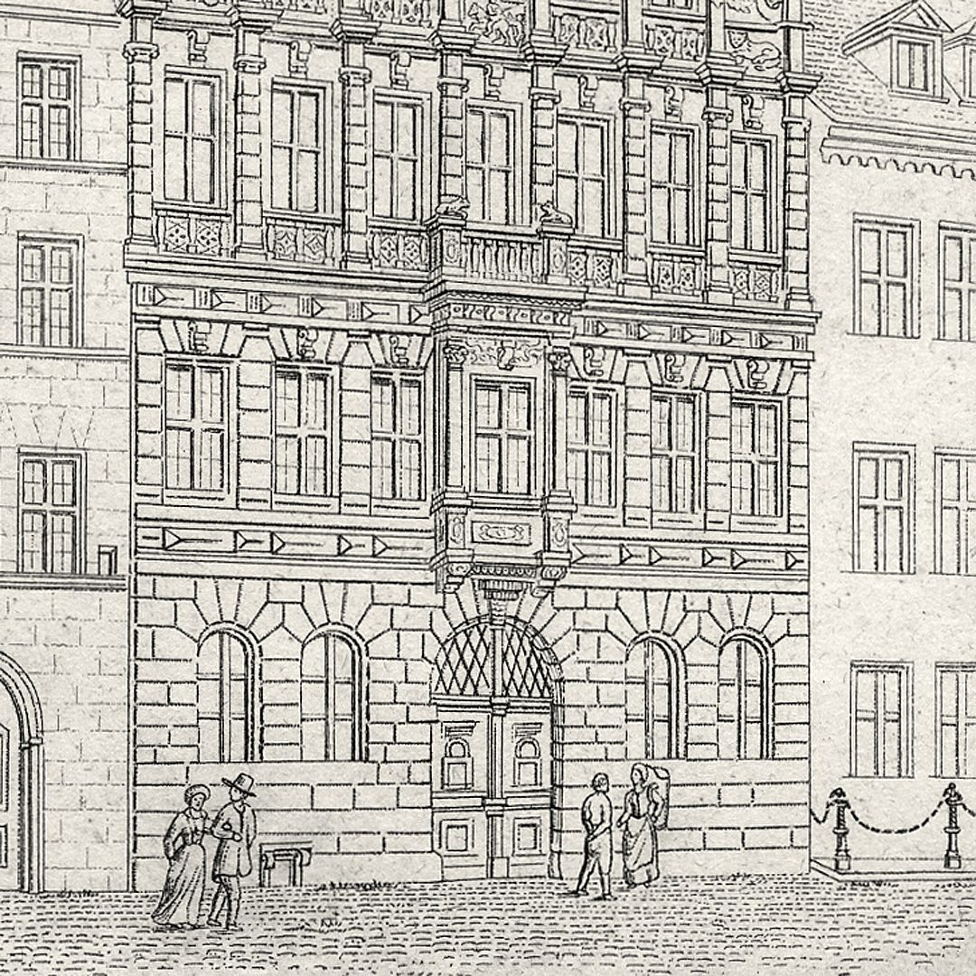Pellerhaus und Egidienkirche Pellerhaus, Detailansicht
