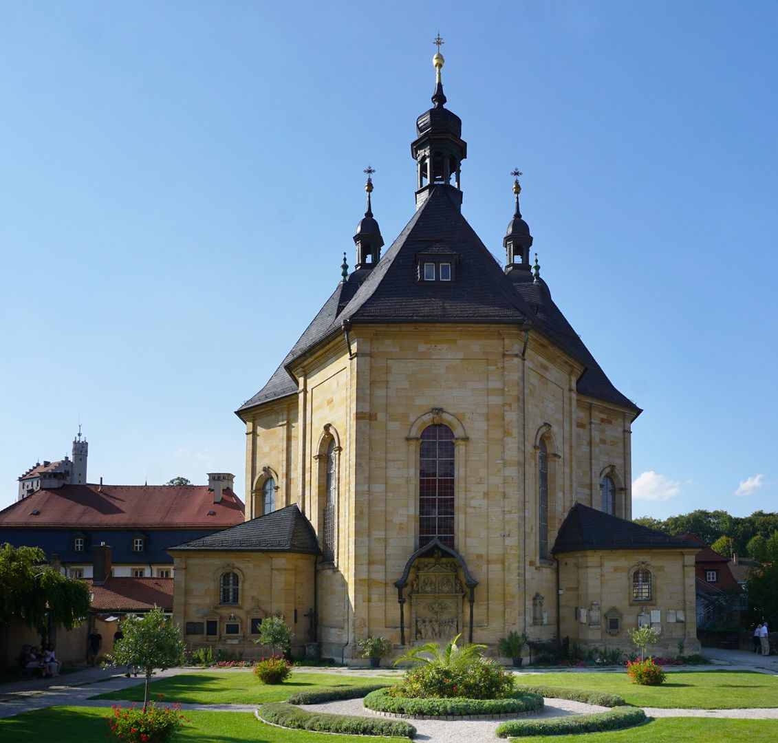 Mengersdorf-Epitaph Chor der Basilika mit Sakristeianbauten, Ansicht von Osten
