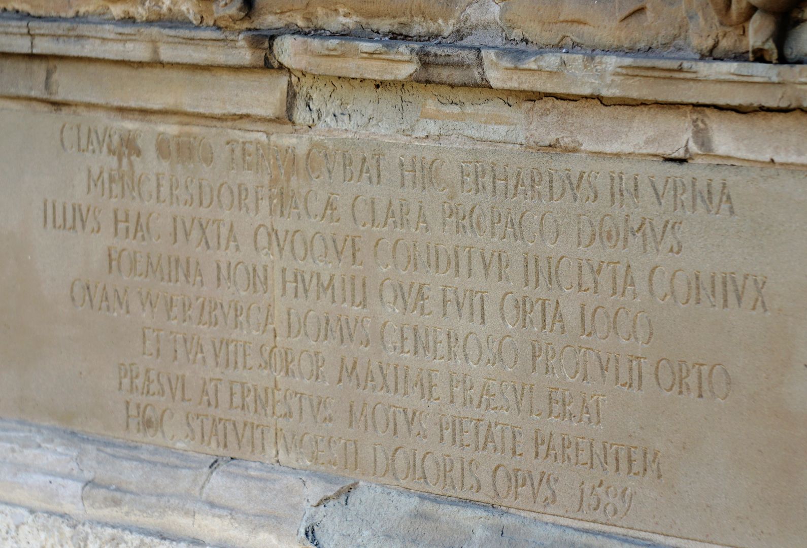 Mengersdorf-Epitaph Inschrift