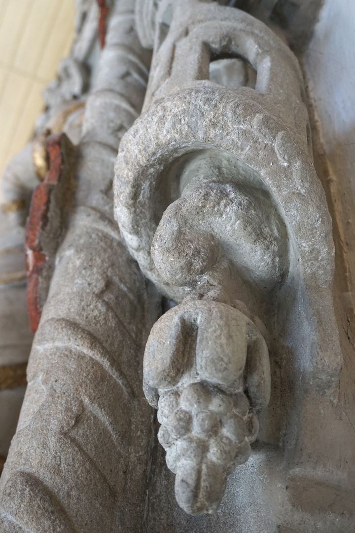 Epitaph für Friedrich von Dobschütz Detail mit Rollwerk