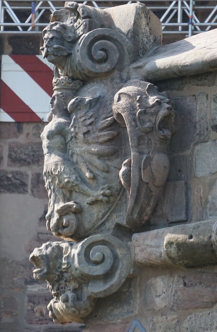 Vestnertorbastei: Wappen der Ostseite Ansicht von Norden