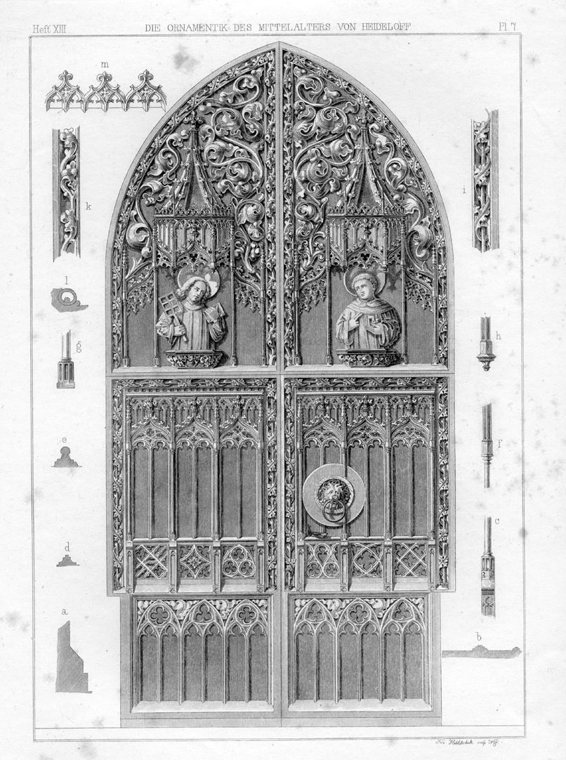 Brautportal Ornamentik des Mittelalter von Heideloff, Heft XIII PL 7