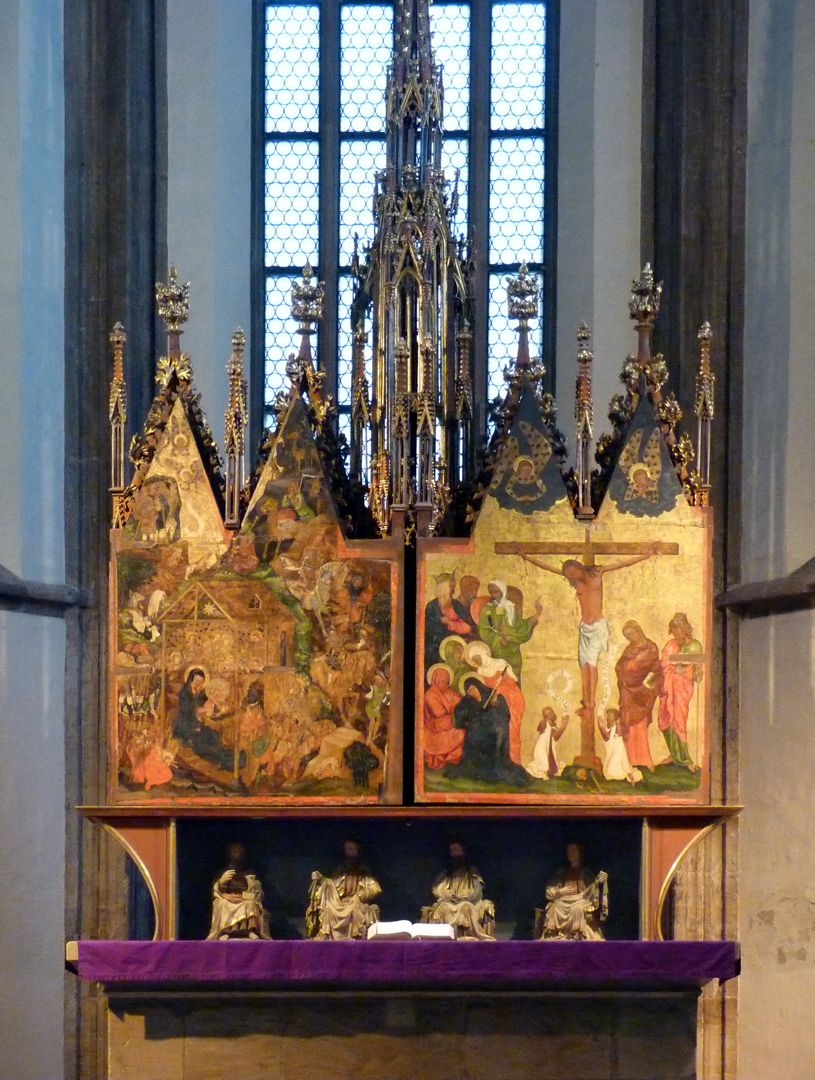 Hochaltar von St. Jakob Altar mit geschlossenen Flügeln