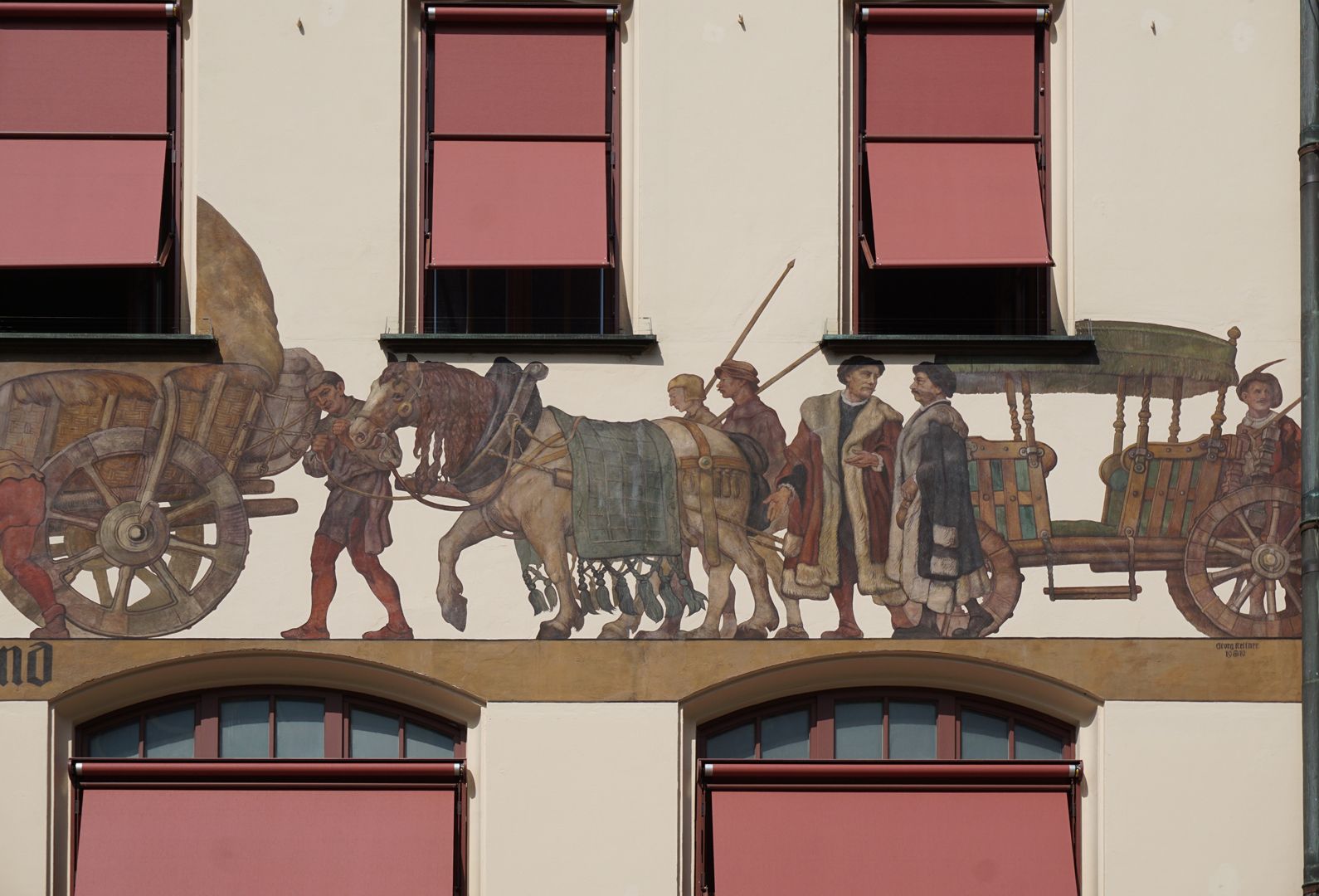 Kaufmannszug Ostfassade, Detailansicht