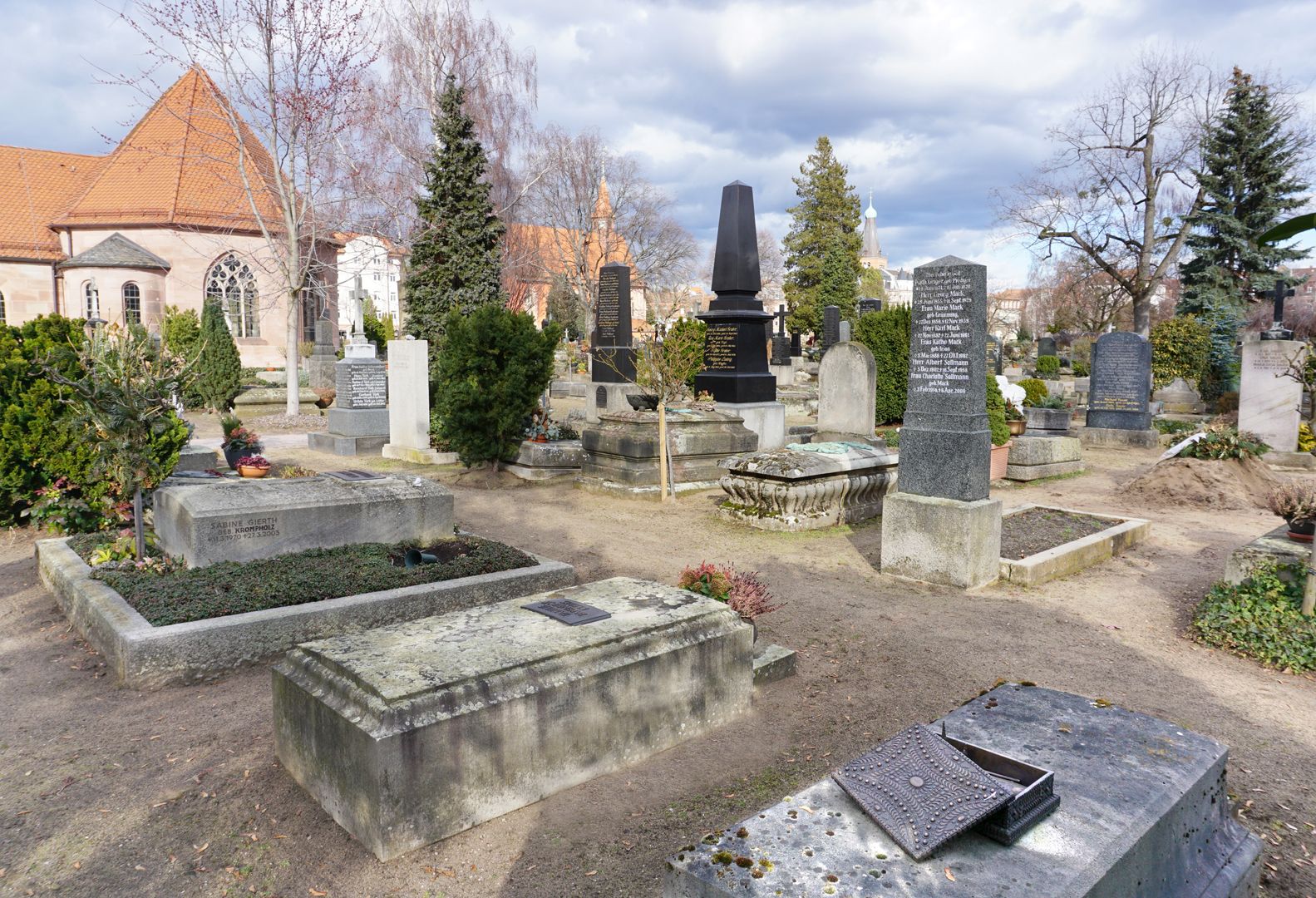 Johannisfriedhof Grabstätte II B 15 Lage im Gräberfeld