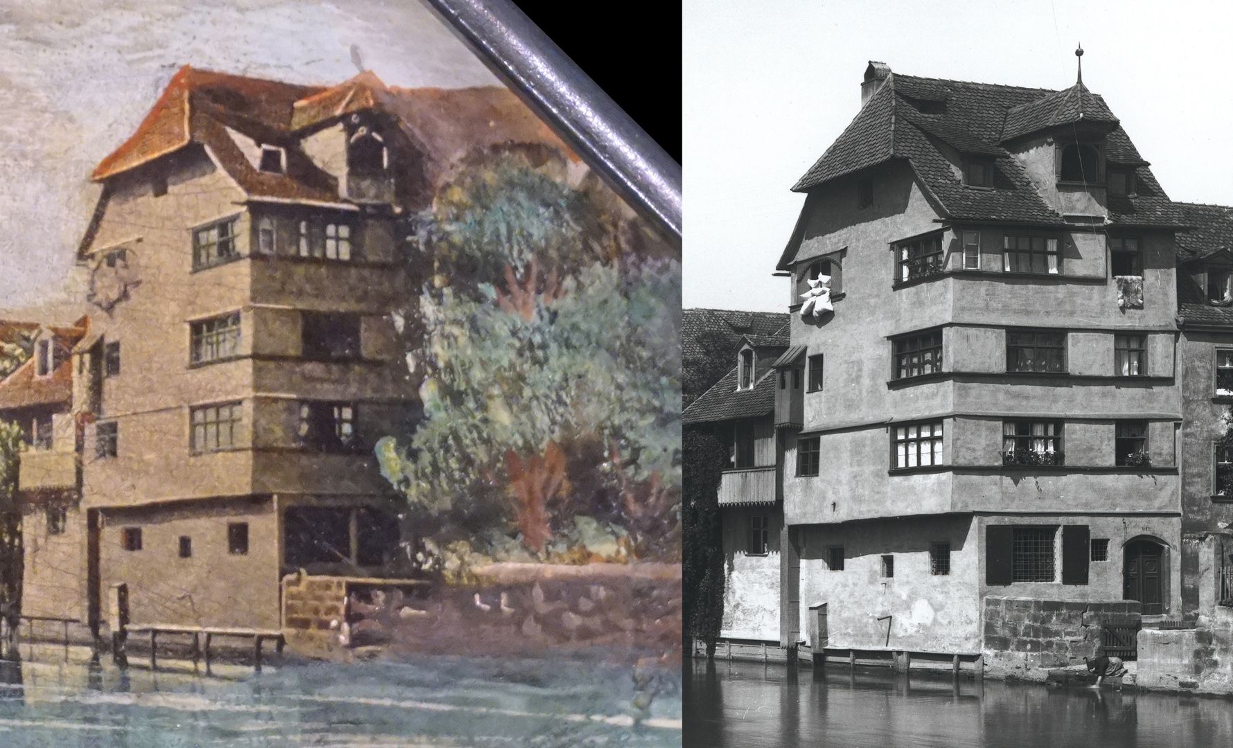 Insel Schütt Bildvergleich mit einer Aufnahme von Ferdinand Schmidt