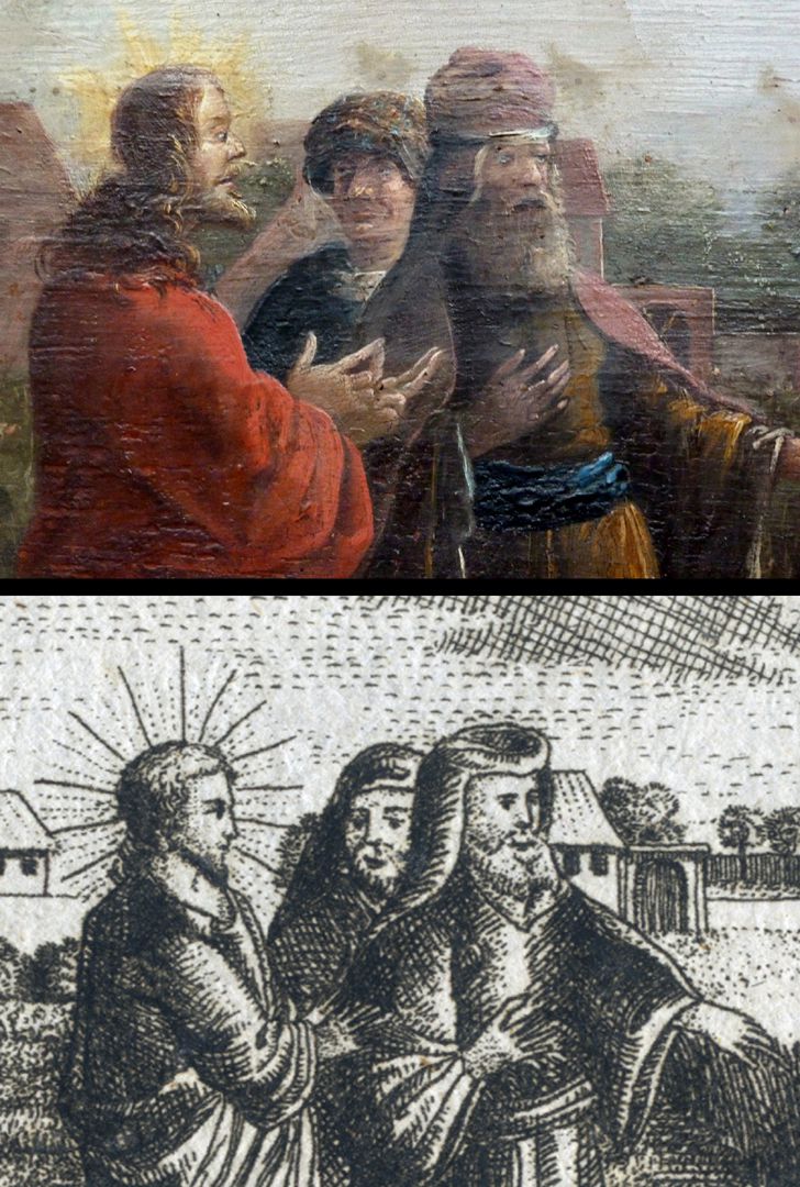 Prospect der Johannes_Felder bei Nürnberg Detailvergleich des Gemäldes von Bartholomäus Wittig und des Kupferstichs von Johann Georg Dein