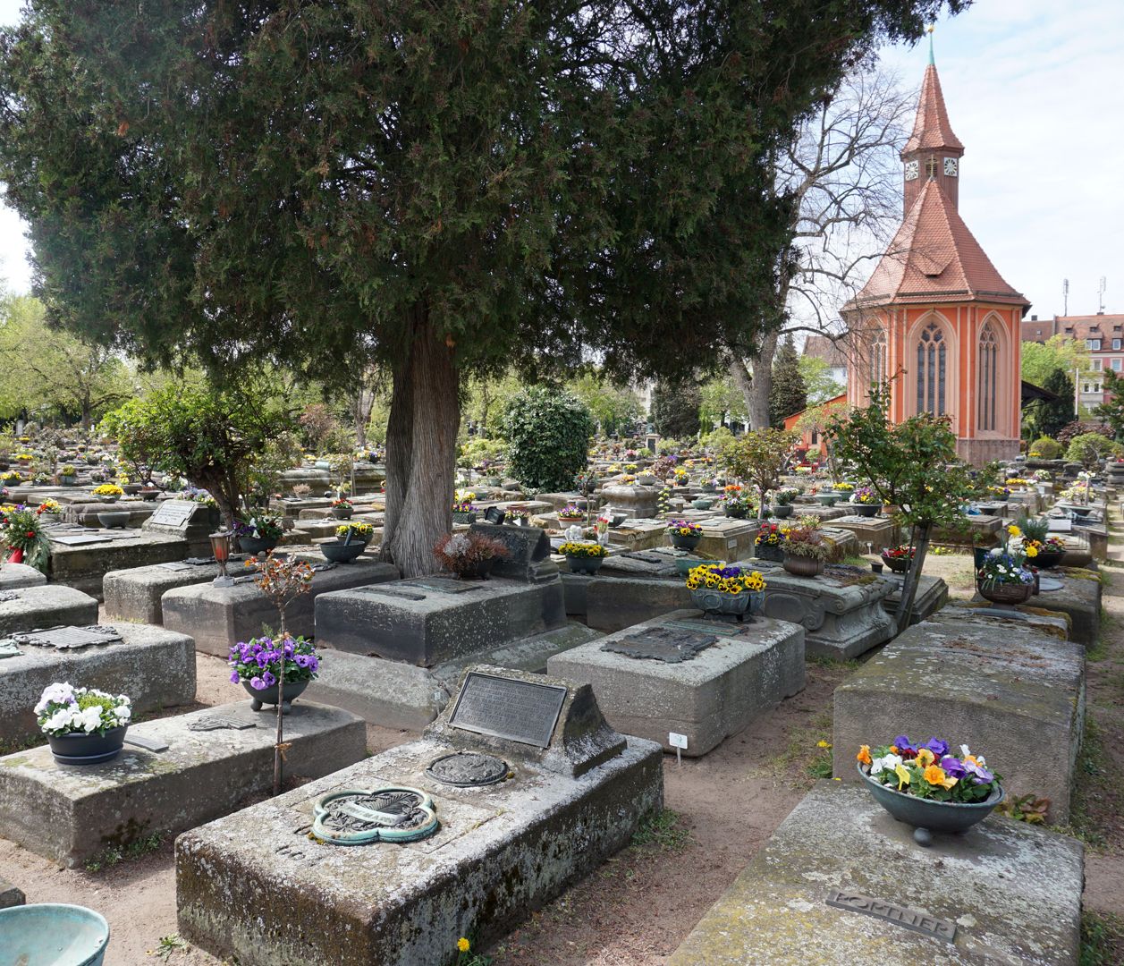 Wenzel Jamnitzer Grabstätte Lage im Gräberfeld, Ansicht von Osten