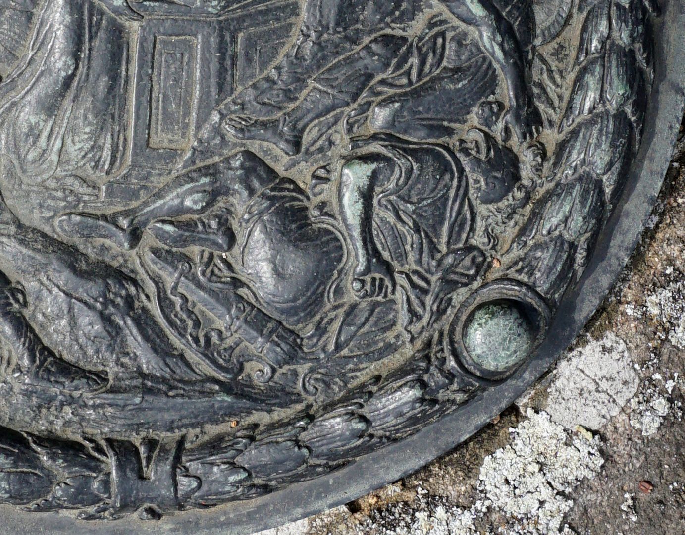 Wenzel Jamnitzer Grabstätte Rundplatte mit Darstellung der Auferstehung, Detailansicht