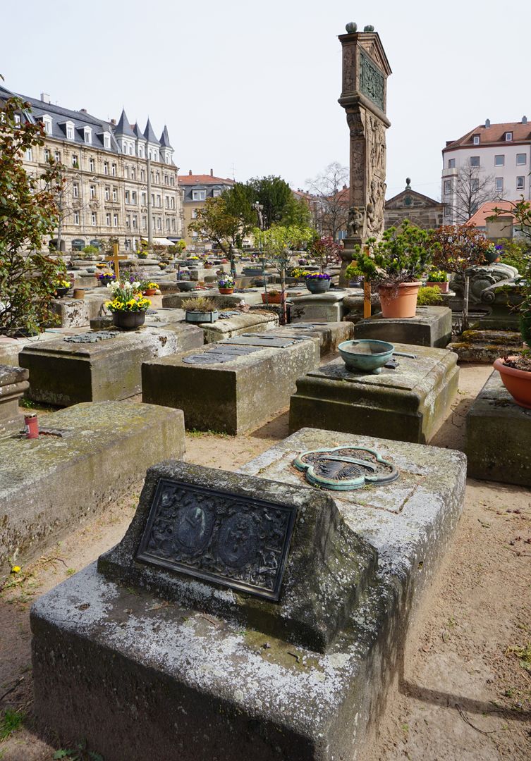 Wenzel Jamnitzer Grabstätte Lage im Gräberfeld, Ansicht von Westen