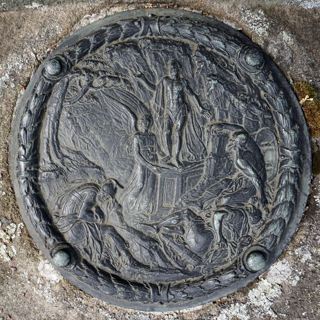 Wenzel Jamnitzer Grabstätte Rundplatte mit Darstellung der Auferstehung