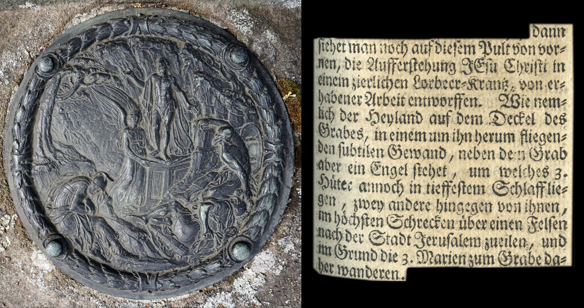 Wenzel Jamnitzer Grabstätte Auszug aus Joh. Martin Trechsels, Großkopf genannt: "Verneuertes Gedächtnis des nürnbergischen Johannis Kirch Hof ..." , Franckf. & Leipzig 1735, Seite 391