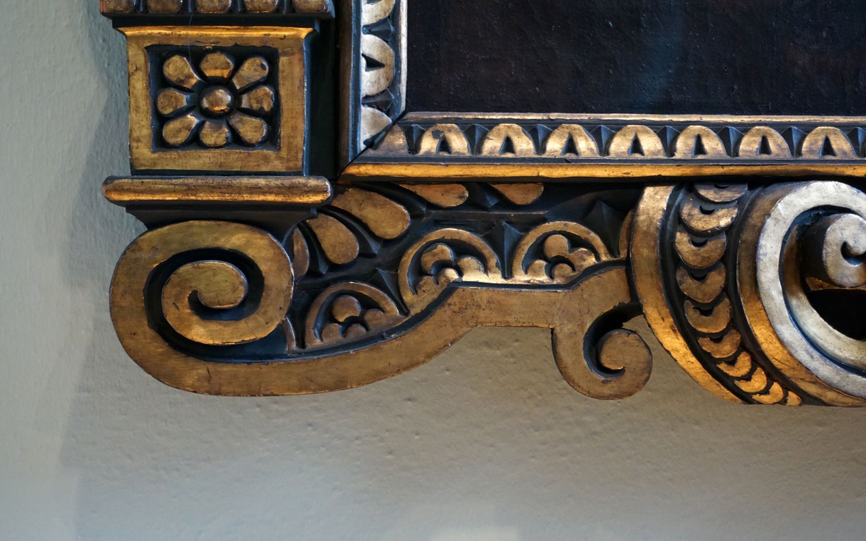 Bildnis Bartholomäus Viatis Detailansicht von der linken unteren Rahmenecke