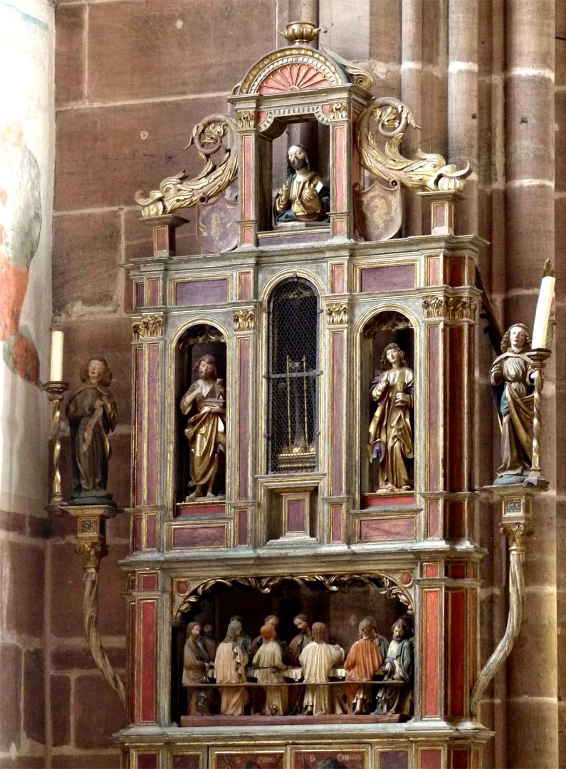 Johannesaltar (Altar der beiden Johannes) Dreigeschossiger Altaraufbau