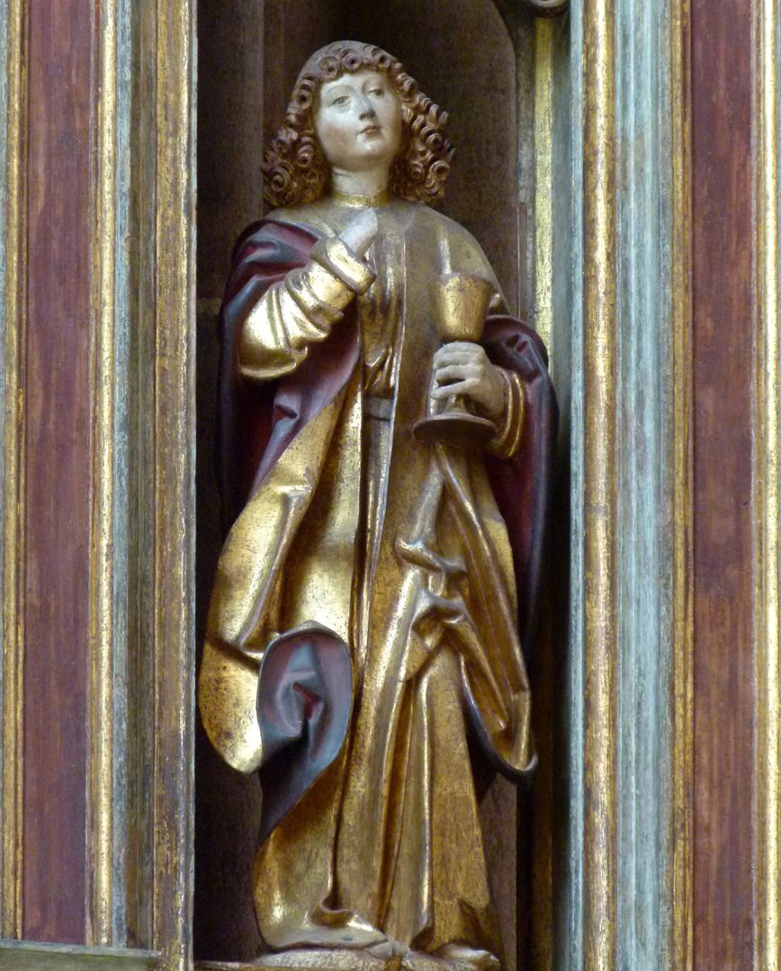 Johannesaltar (Altar der beiden Johannes) Johannes der Evangelist mit Kelch