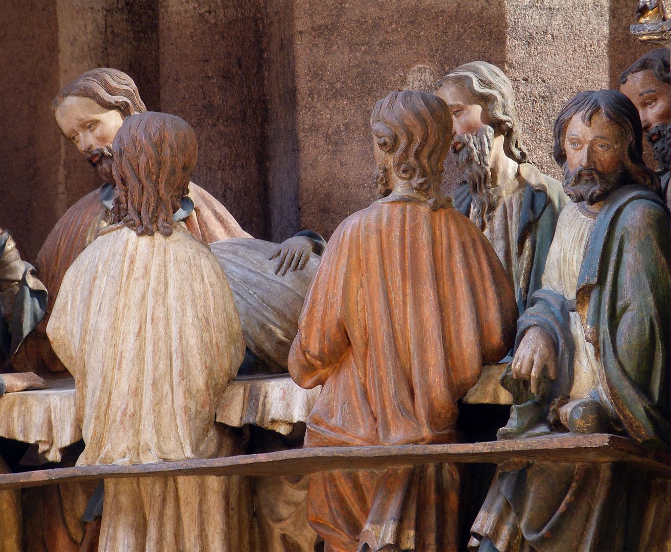Johannesaltar (Altar der beiden Johannes) Abendmahl, Detail mit Judas
