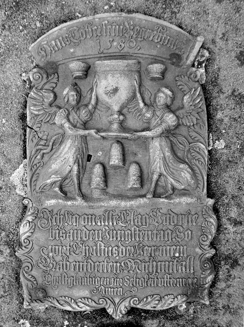 Johannisfriedhof Grabstätte 910 Epitaph des Hans Tober (1580)