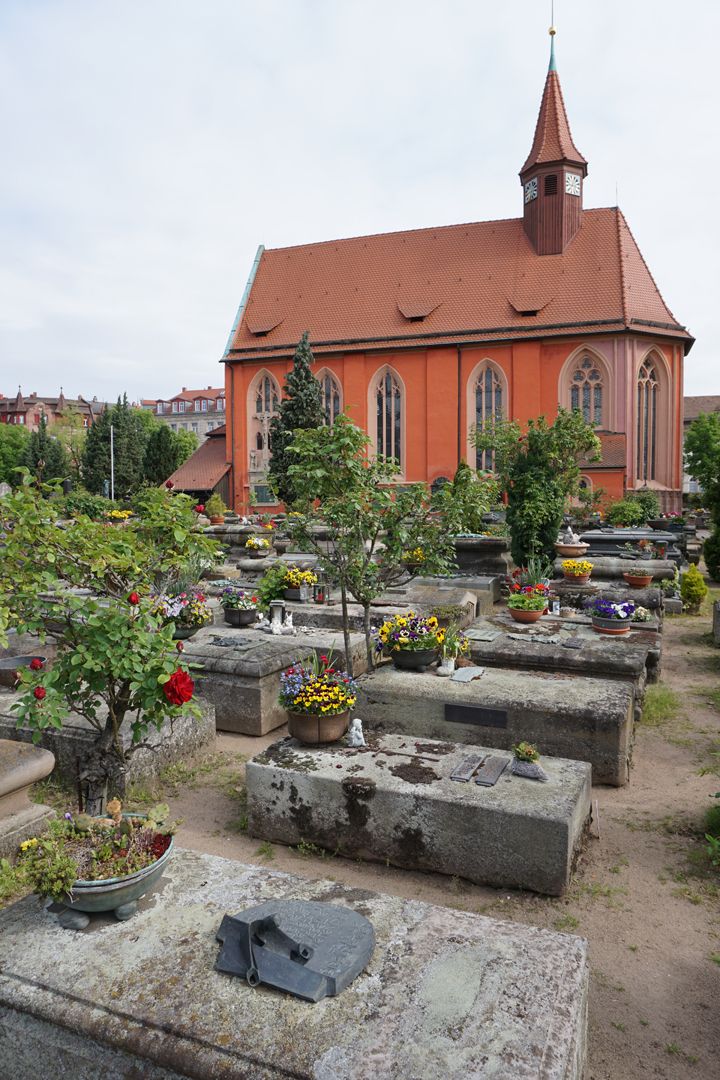 Johannisfriedhof Grabstätte E17, Epitaph der Familie Bibelriether Lage im Gräberfeld