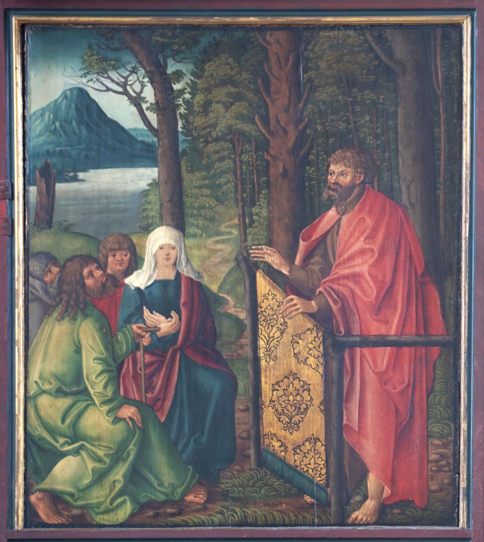 Johanniskirche / Hochaltar / erste Wandlung Predigt Johannes des Täufers