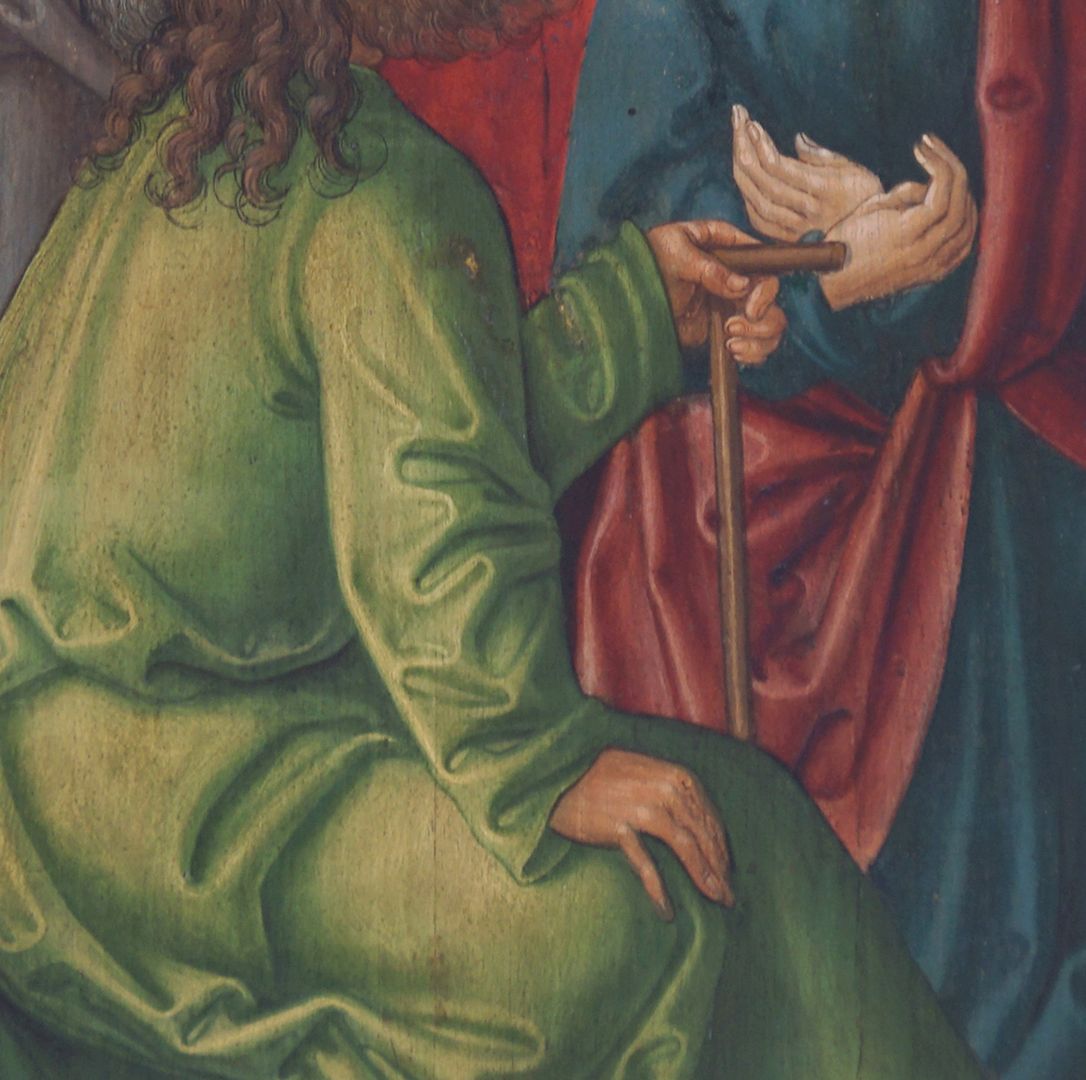 Johanniskirche / Hochaltar / erste Wandlung Predigt Johannes des Täufers, Detailansicht der Zuhörerschaft