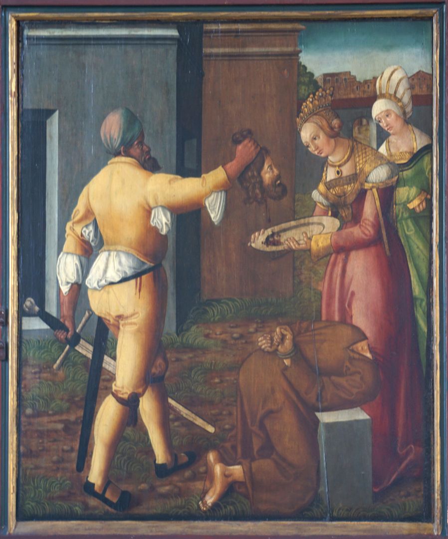 Johanniskirche / Hochaltar / erste Wandlung Enthauptung Johannes d.T.
