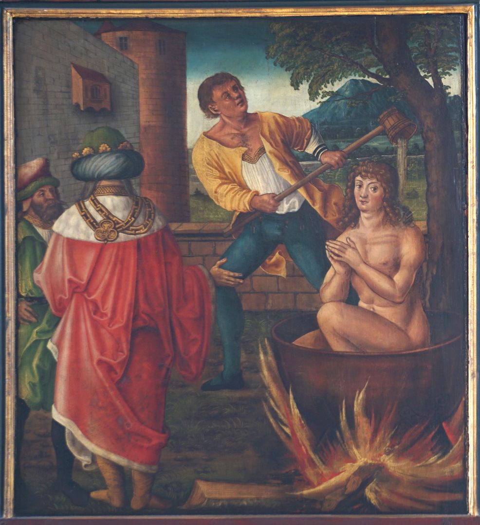 Johanniskirche / Hochaltar / erste Wandlung Das Matyrium des Johannes Ev.