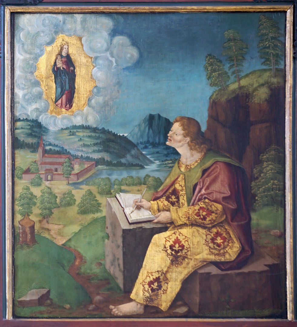 Johanniskirche / Hochaltar / erste Wandlung Johannes Ev. auf Patmos