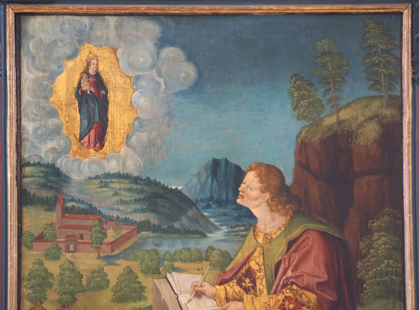 Johanniskirche / Hochaltar / erste Wandlung Johannes Ev. auf Patmos, Detailansicht