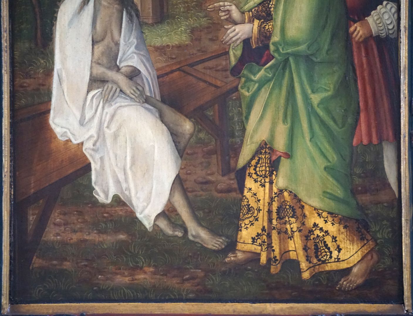 Johanniskirche / Hochaltar / erste Wandlung Erweckung der Drusiana, (Auferweckung durch Johannes), Detailansicht