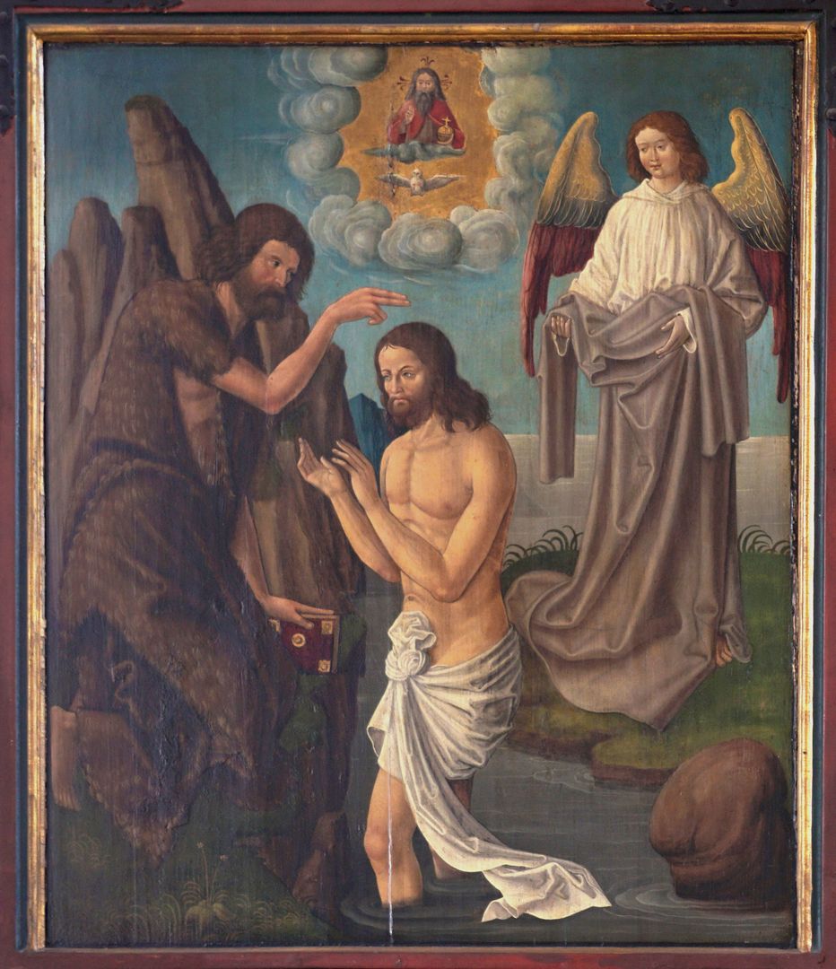 Johanniskirche / Hochaltar / erste Wandlung Taufe Christi