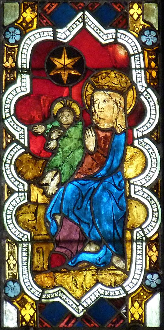 Kaiserfenster Darstellung der Maria mit dem Kinde im sog. Kaiserfenster