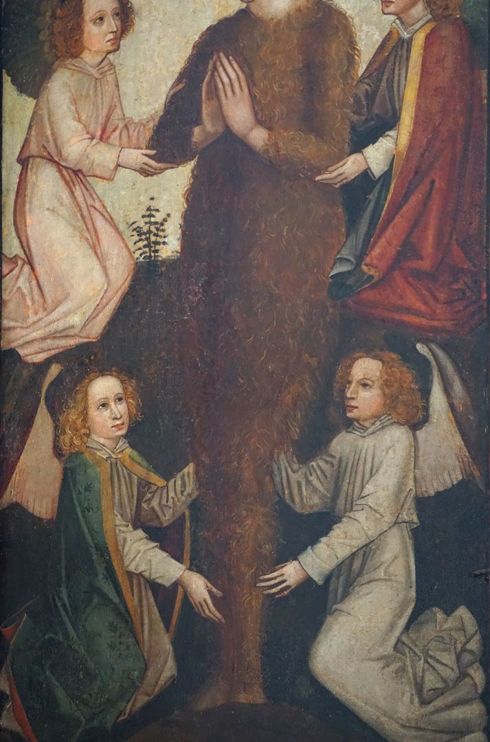 Katharinenaltar geschlossener Altar, Himmelfahrt Maria Magdalenas, Detailansicht