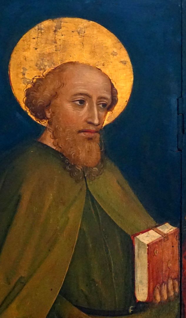Katharinenaltar linker Schreinflügel mit den Aposteln Paulus, Detail