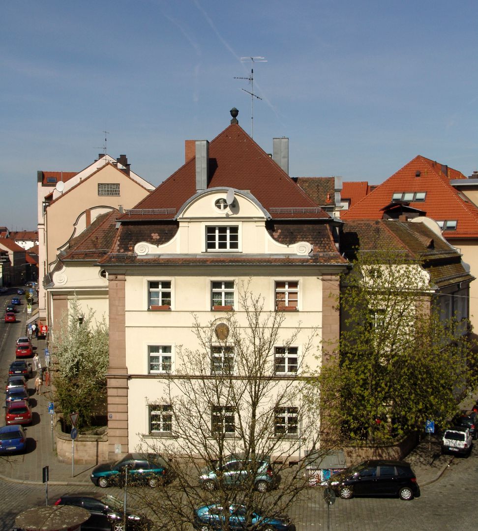 Sparkasse und ehemalige Badeanstalt Ostseite
