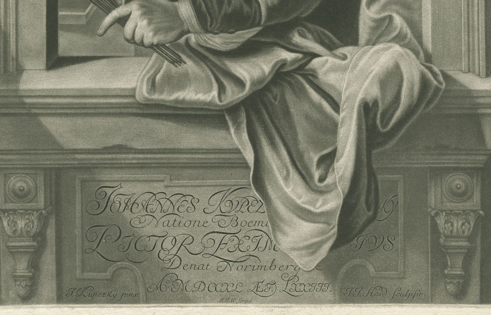 Portrait des Johann Kupetzky Detailansicht