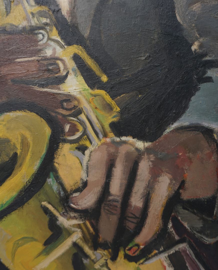 Saxophonist Detailansicht