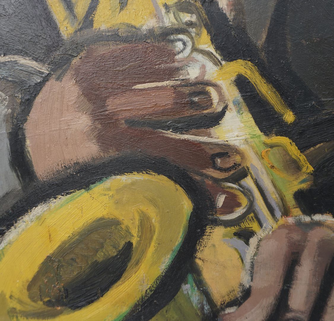 Saxophonist Detailansicht