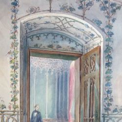 Laubengang mit dem grünen Zimmer