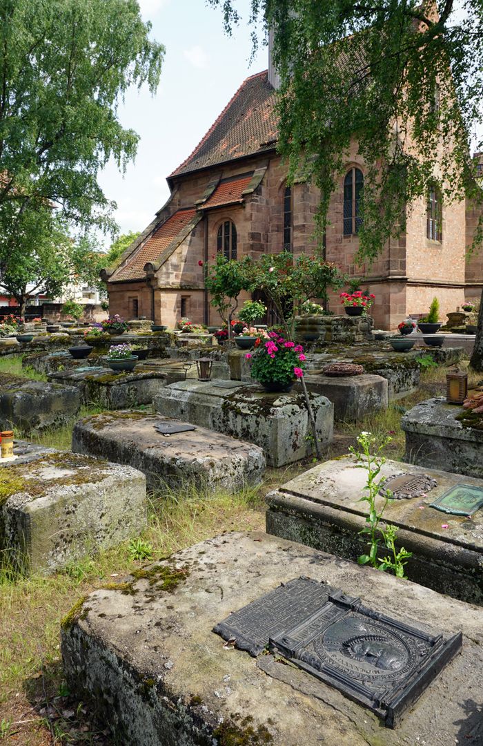 Epitaph des Lorenz Strauch Lage im Gräberfeld