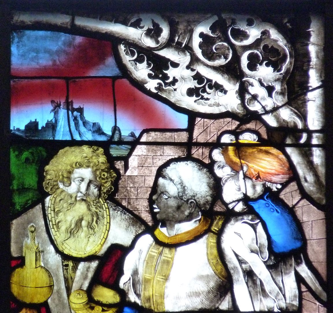Loeffelholz-Fenster Anbetung der Könige: Detail