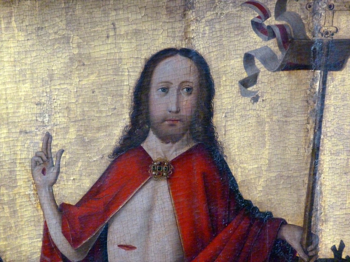 Wolfgangsaltar Der Auferstandene, Detail