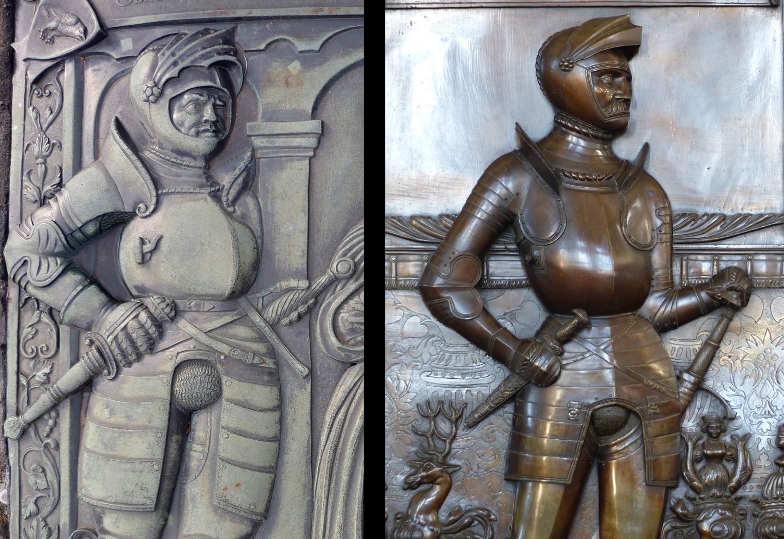 Alexius Münzer von Bamberg (gest. 1537) und Katharina Eisen (gest. 1552) Bildvergleich mit Epitaph des Gottfried Werner Graf v. Zimmern von Pankraz Labenwolf (Meßkirch, Baden-Württemberg)