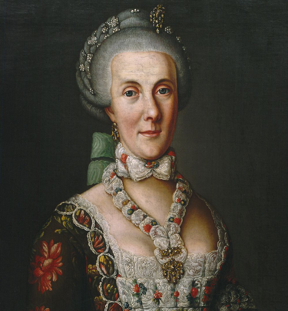 Portrait der Magdalena Barbara von Hailbronner Detail