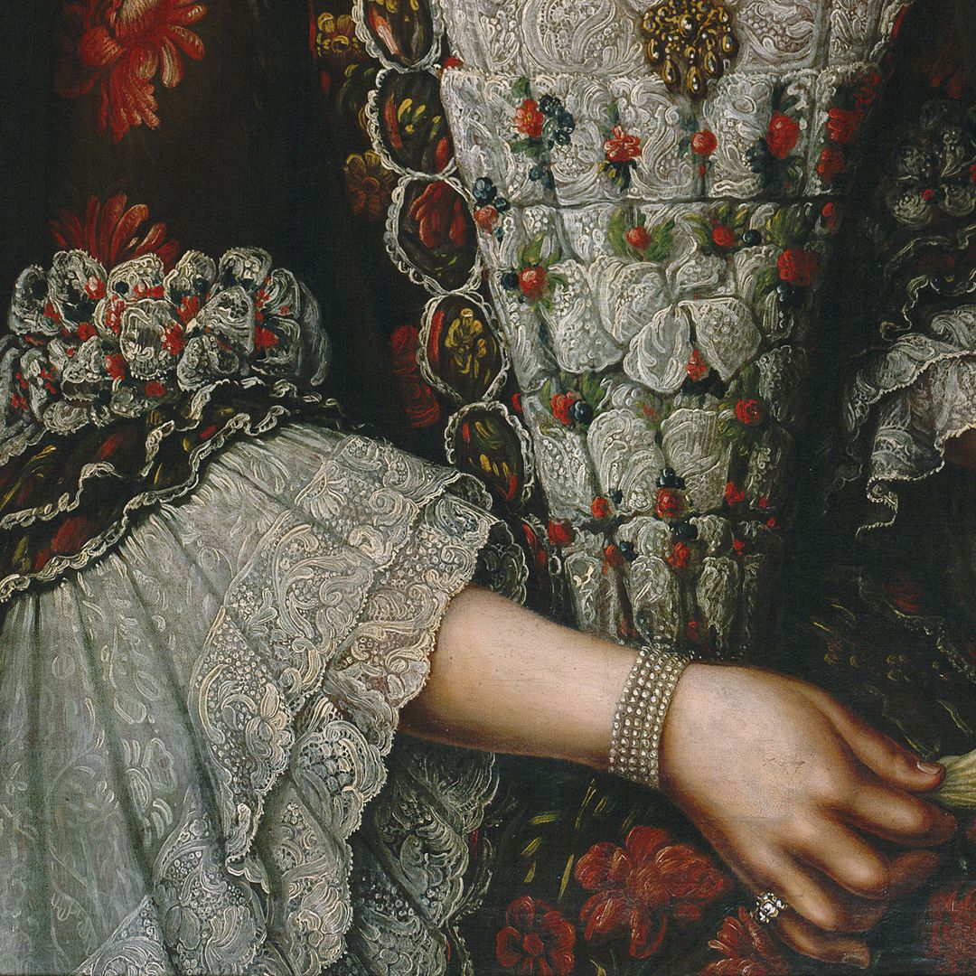 Portrait der Magdalena Barbara von Hailbronner Detail