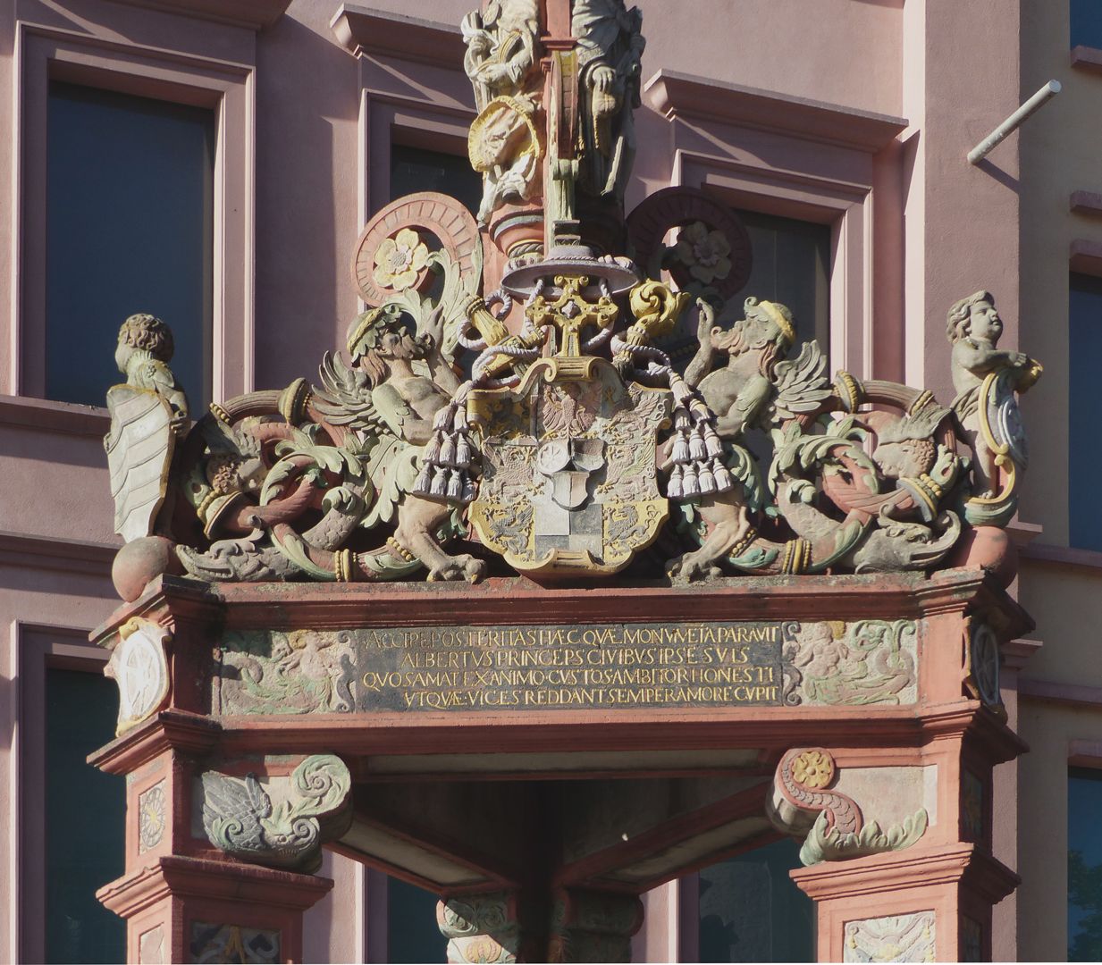Mainzer Marktbrunnen Ansicht von Südwest, Detail