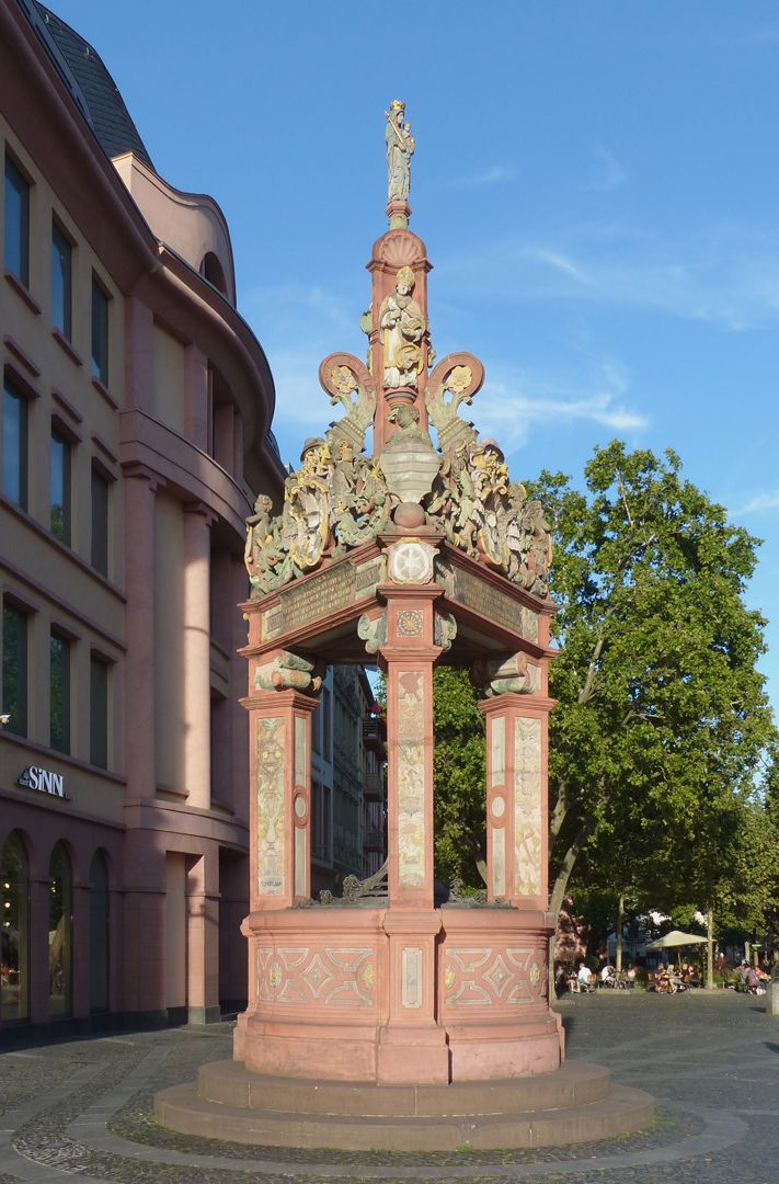 Mainzer Marktbrunnen Ansicht von Westen