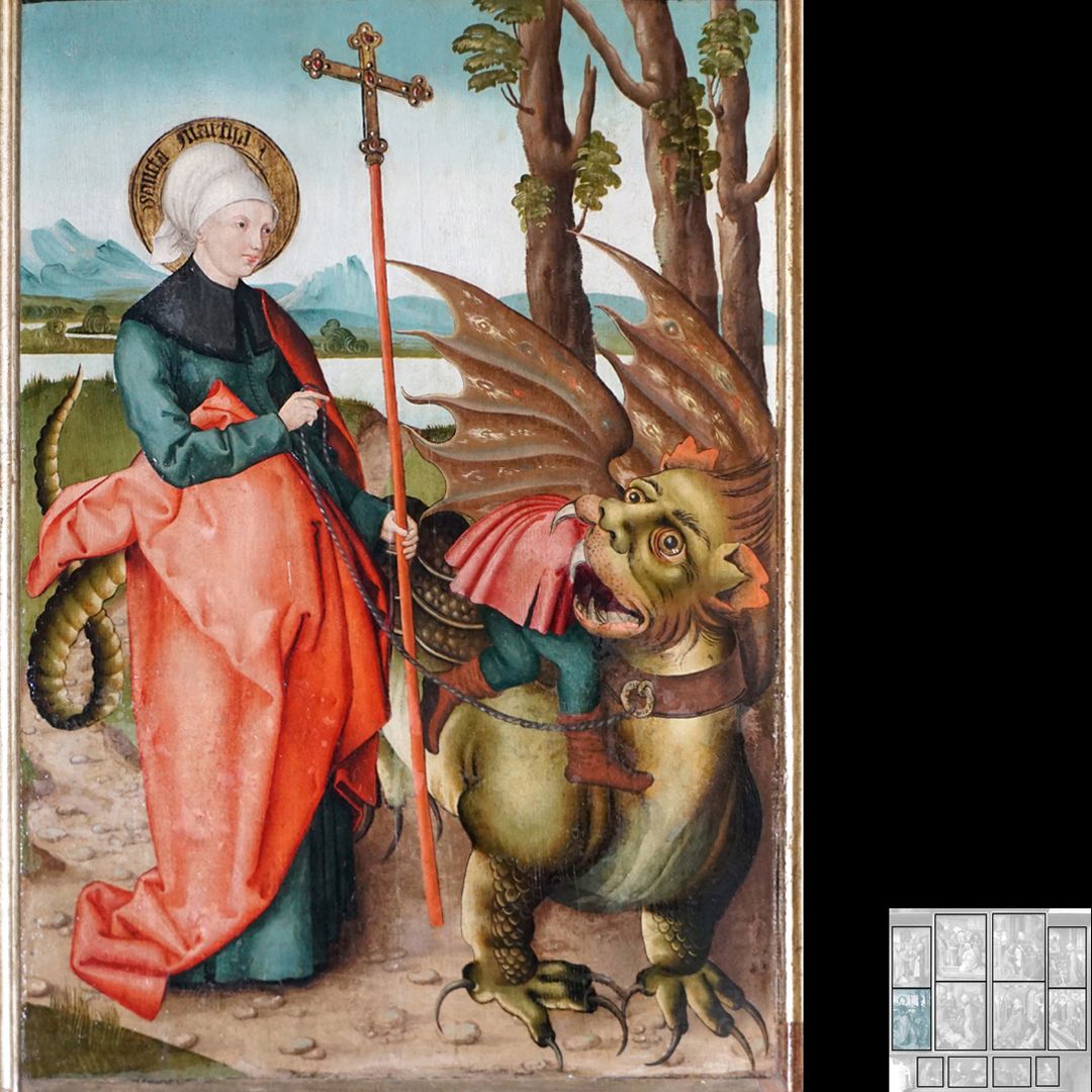 Marthaaltar Martha bändigt den menschenfressenden Drachen Tarascus